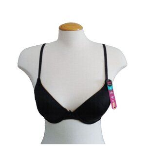 Maidenform Comfort Devotion Demi T-Shirt Bra 32C Womens 4 Way Stretch Cup Black